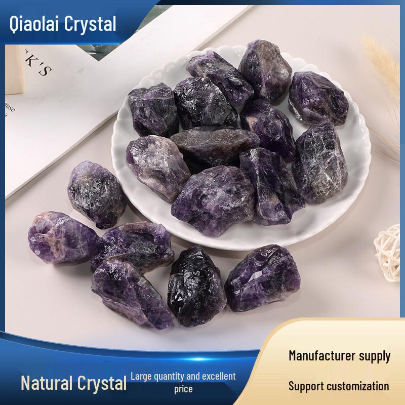 Deep Purple Amethyst Raw Stone Aromatherapy Crystal Diffuser Display Item 1-2cm 100g