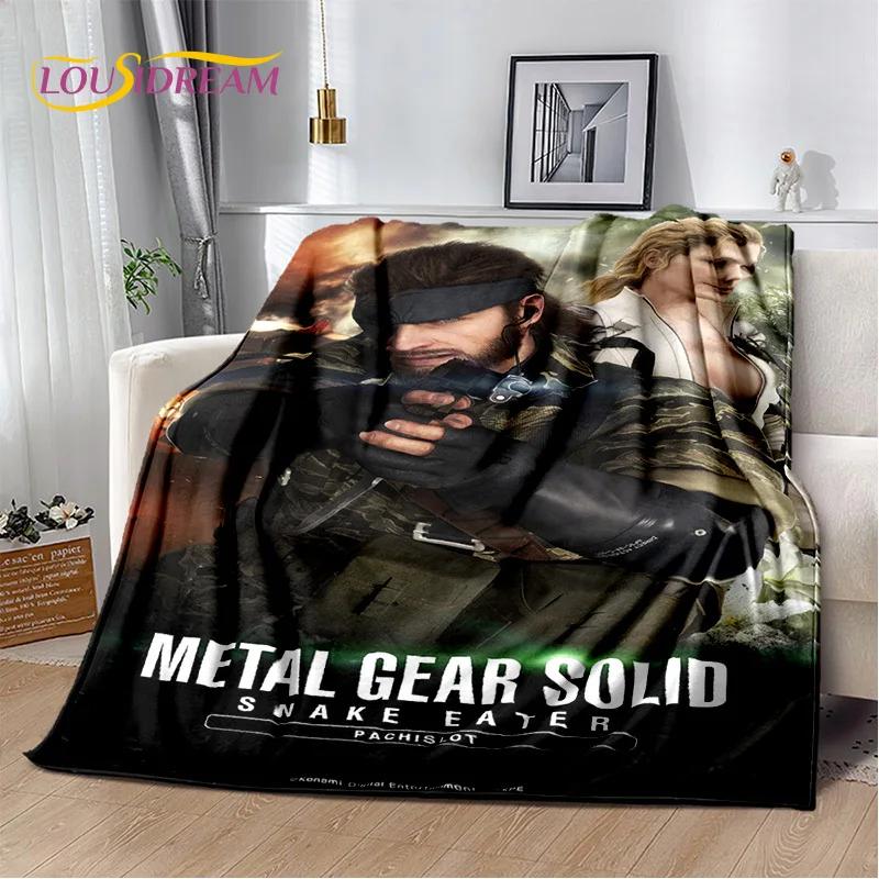 3D Hra Metal Gear Solid Kreslený HD Hráčská Deka, Měkká Přehozová Deka pro Domov Ložnice Postel Pohovka Piknik Cestovní Přikrývka Děti