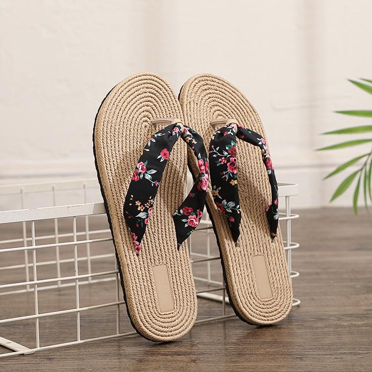 

Женские шлепанцы на плоской подошве с ремешком в виде ананаса: Классические сандалии-вьетнамки из имитации соломы для ношения в помещении/на улице. 39