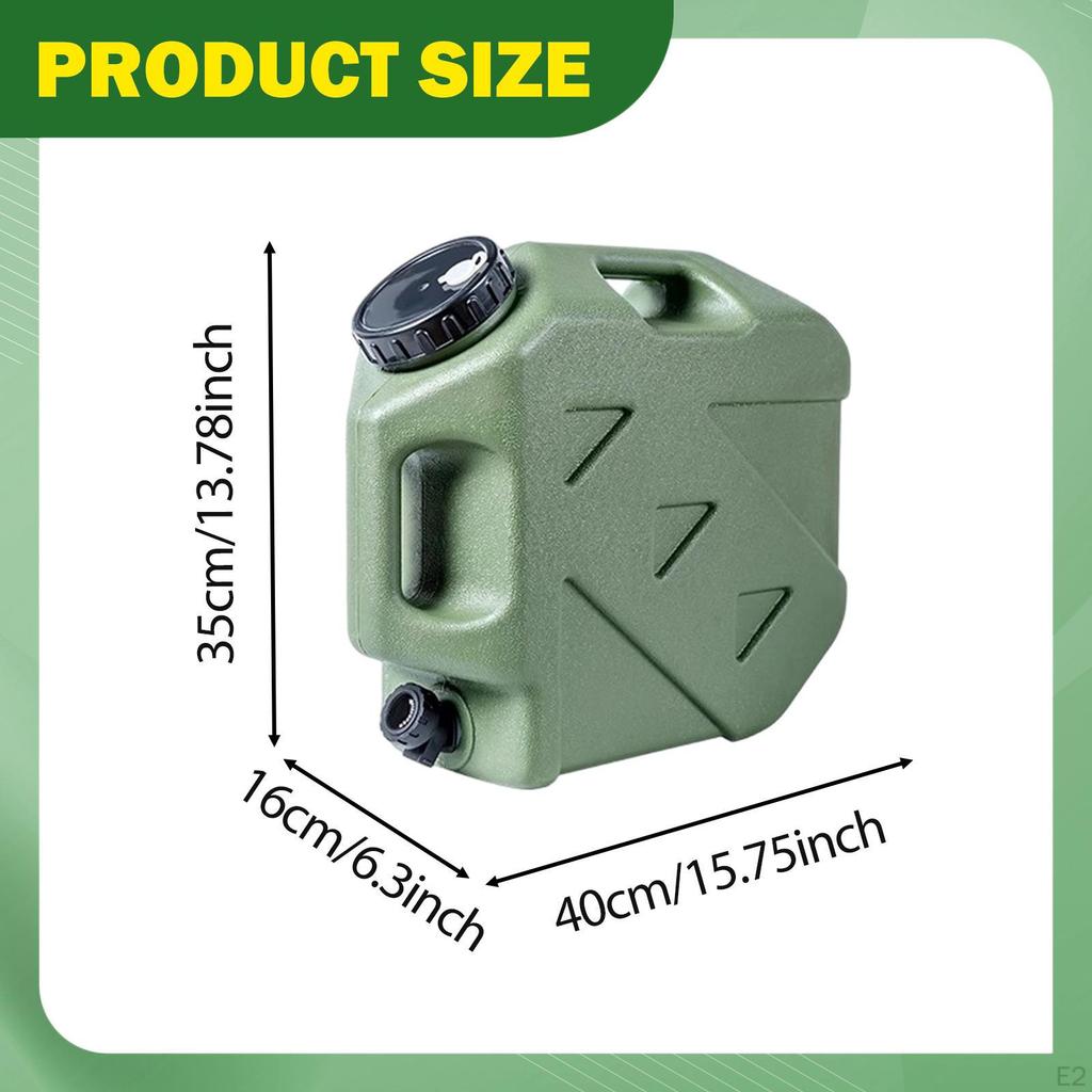 Water Container with Faucet Barrel Carrier Bucket Jug for Camping Picnic Fishing