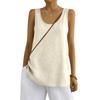 Women's Color Cotton And Linen Camisole Loose Inner Sleeveless Versatile Bottoming Top