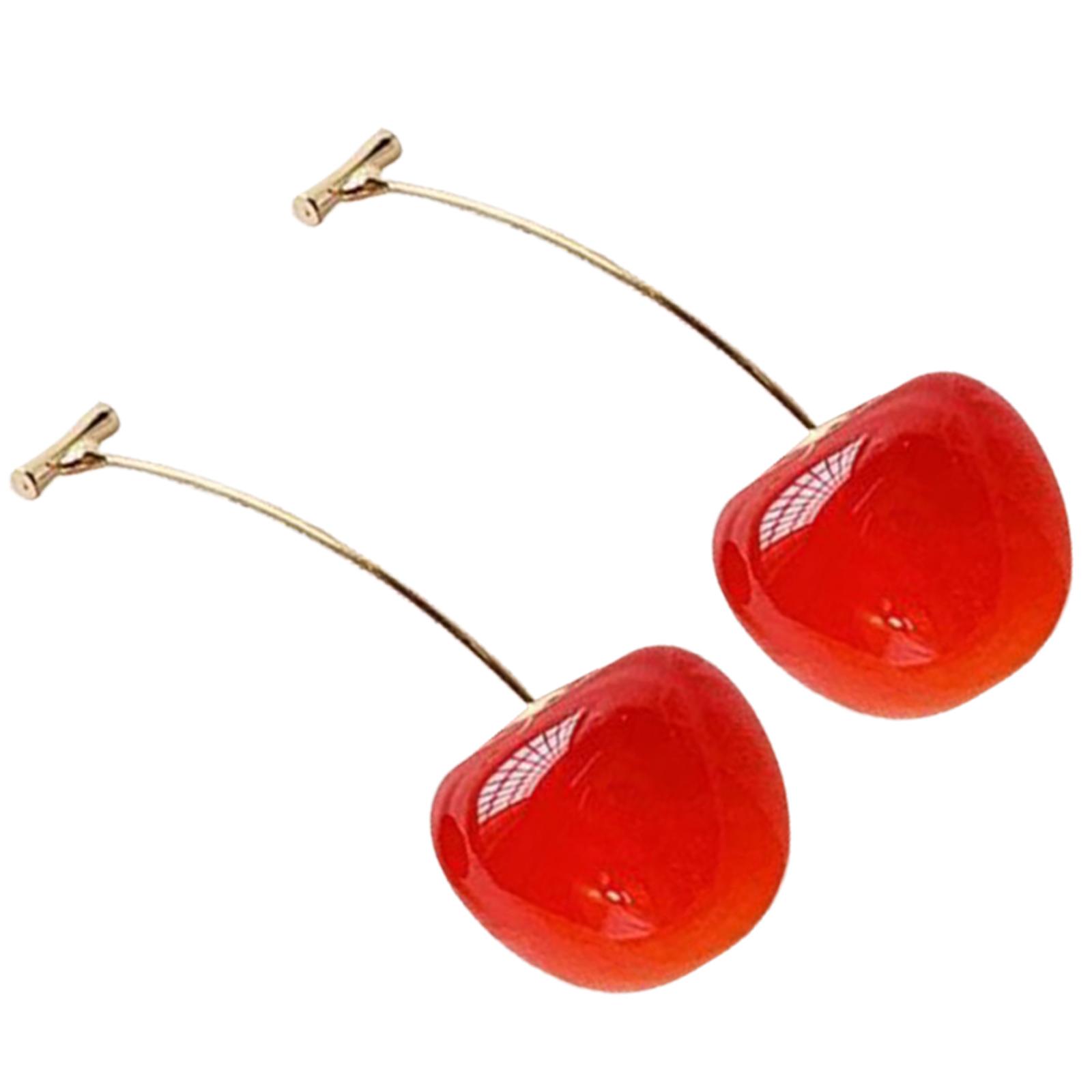 

Вишневые серьги-капли, длинные серьги-подвески, модные украшения для ушей, милые серьги-подвески, серьги-заявления для женщин и девушек L