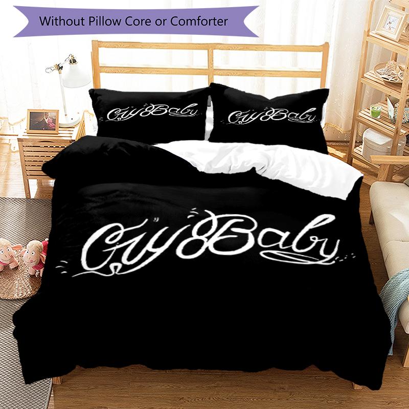 3pcs Lil Peep1 Pattern Bedding Set Duvet Cover Set Includes Duvet Cover &pillowcases, Perfect All Season Bedroom Decoration & Gift