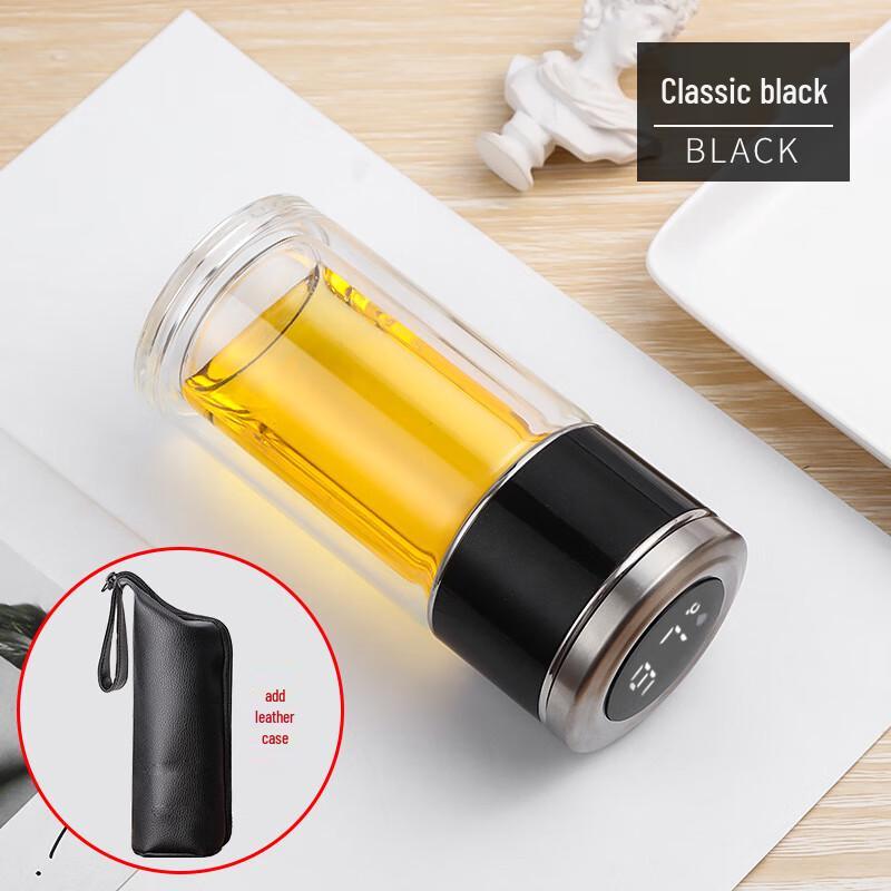 Shuixi 400ML Double-Layer Tea Infuser Glass Cup