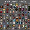 100 Black & White One Piece Graffiti Stickers: Cartoon 2D Decorative Stickers for Phones, Luggage, Water Bottles.
