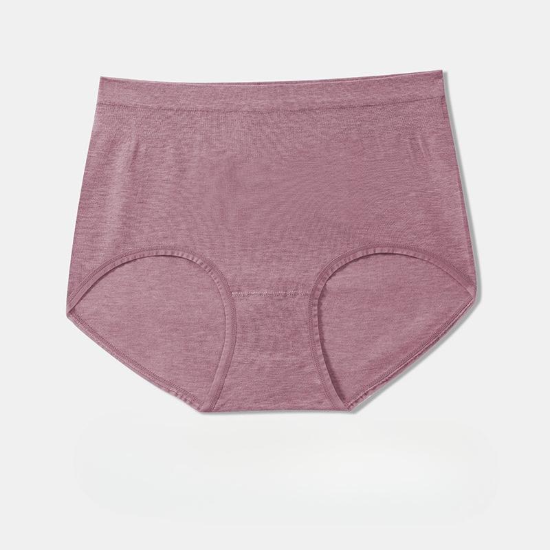 Big Size Female Spring and Autumn Color Cotton High Waist and Belly Without Trace High Stretch Briefs