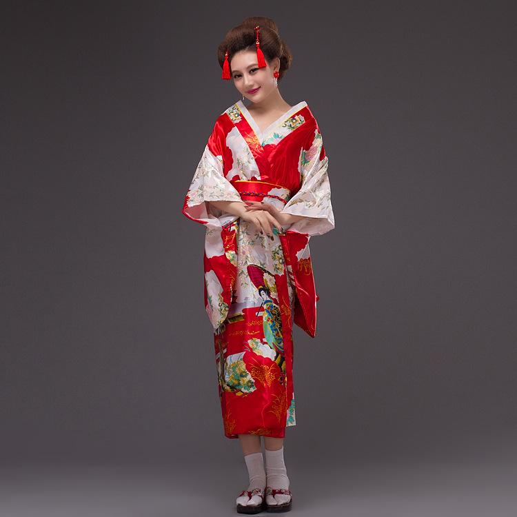 Kimono tradizionale giapponese da donna per cosplay, fotografia e performance scenica