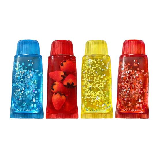 Hand Squeeze Toy Clear Toothpaste Tube Toy Stress Relief Star Glitter Transparent Sensory Slow Rising Soft