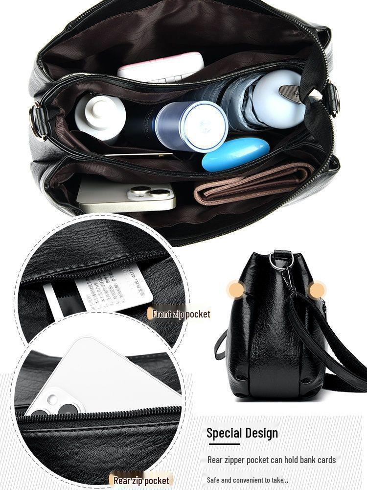 Elegancka Wszechstronna Skórzana Torba Crossbody dla Pań