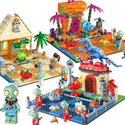 Zombies Bausteine Spielzeug Große Welle Strand Abenteuer Kleine Partikel PVZ Zukunft Szene Ziegel Kinder Geschenk Spielzeug Keine Box
