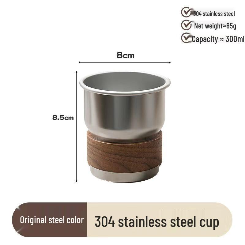 Taza de Viaje Simple para Barbacoa al Aire Libre, Camping - Taza de Café de Acero Inoxidable 304