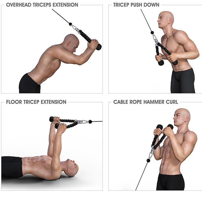 Triceps Corde De Traction Pour, Corde à Triceps Robuste, Corde à Triceps Solide Et Antidérapante Pour Fixation De Machine à Câble De Fitness, Corde à Biceps Et Triceps, Corde à Tirer Avec