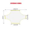 5/7 Person Soccer Goal Target Net Portable Soccer Practice Goal Net Goalkeeper Football Goal Net for Scoring and Finishing