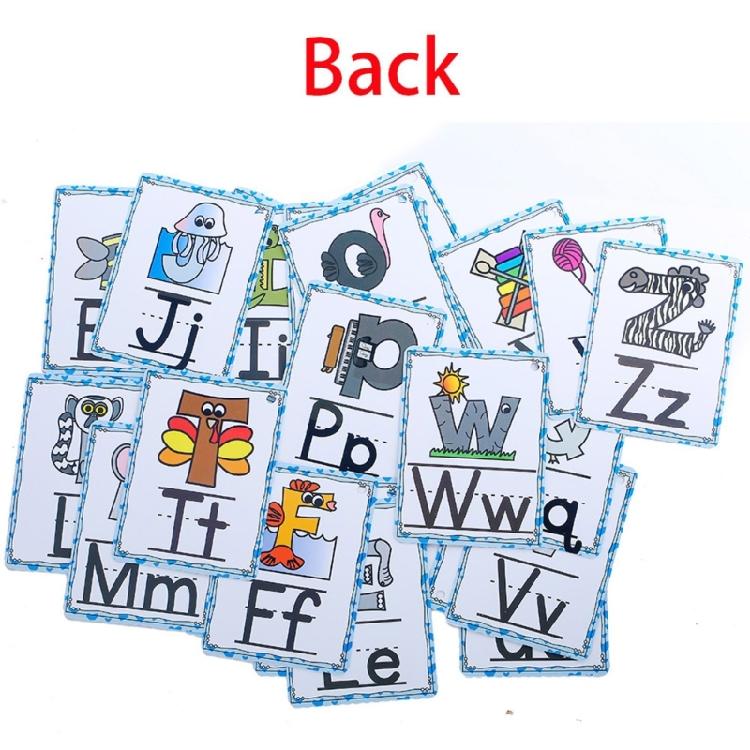 26 Buchstaben-Laut-Phonics-Karteikarten Set 156 Stück Frühes Lernen Wortkarte Phonics Lehrmittel für Kleinkind Vorschulkinder
