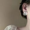 Transparent Geometric Earrings Made Resin Metal Combined Fashionable Luxurious Trendy Design Earrings Women's Parties Jewelry