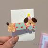 2-5Pcs New Cartoon Puppy Cat Acetate Hair Clip Ins Dopamine Simple Duckbilled Clip Bangs Hair Clip Y2K Hair Accessories Headwear