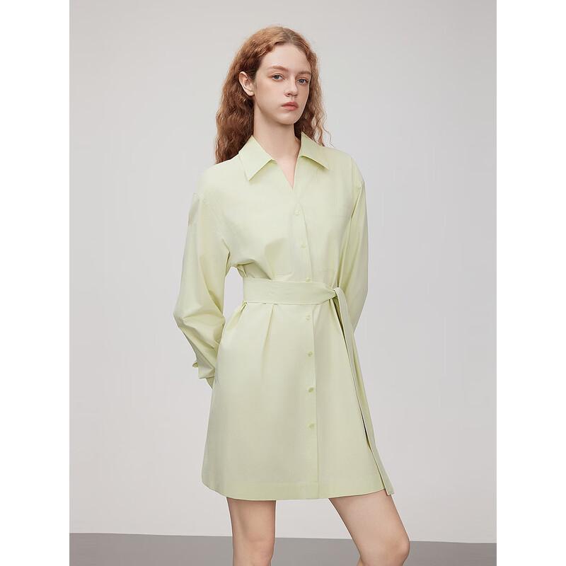 ELLE French Commuter Style Pure Cotton Shirt Dress L
