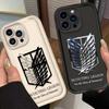 Custodia per Telefono con Logo Attack On Titan Per iPhone 17 Air 16 e 15 14 13 12 11 Pro Max Plus Mini SE 2020 2022 Cover Morbida in Silicone