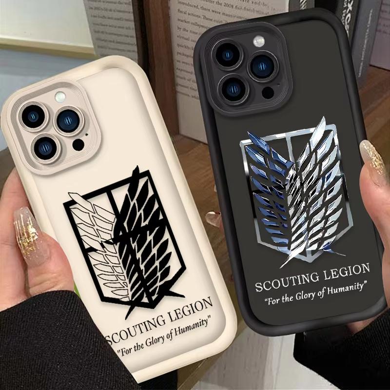 Custodia per Telefono con Logo Attack On Titan Per iPhone 17 Air 16 e 15 14 13 12 11 Pro Max Plus Mini SE 2020 2022 Cover Morbida in Silicone