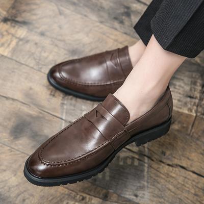 Luxury Brand Men's Shoes Loafers Slip-On Men's Casual Leather Designer Men Dress Shoes Platform Shoes Black Driving Shoes Hiking
