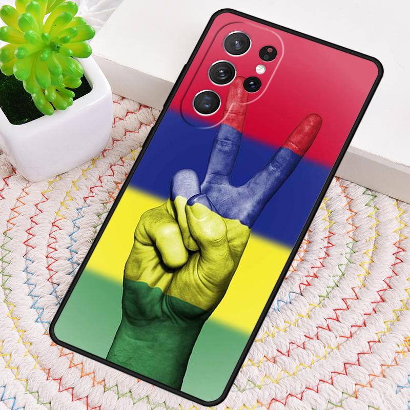 Mauritius Flag Silicone Phone Case For Samsung Galaxy note 10 pro S26 S25 S24 S23 S22 S21 Plus S25Ultra Capa Cover
