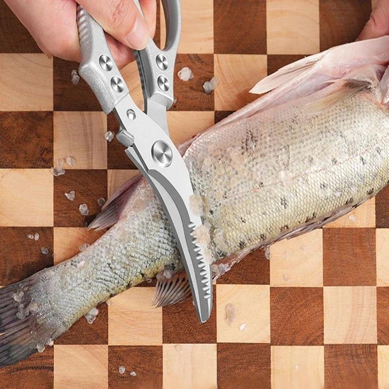 Stainless Steel Chicken Bone Scissors Heavy Duty Kitchen Scissors Sharp Chicken Duck Fish Scissors Multipurpose Kitchen Shears5
