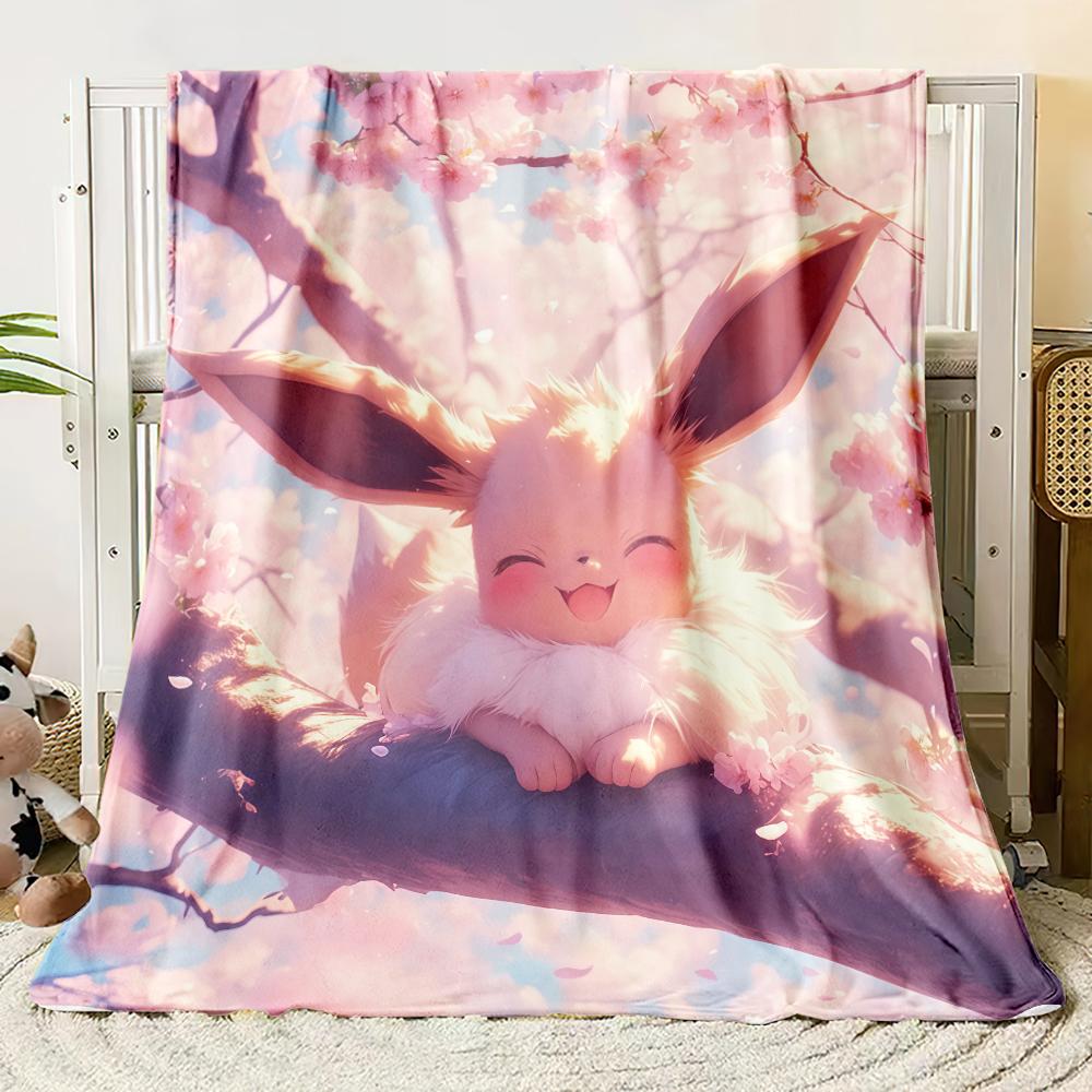 Pok É Mon Motiv Bedruckte Flanelldecke für Schlafzimmer, Wohnzimmer, Sofadecken, Büros, Mittagspausen, Picknicks,