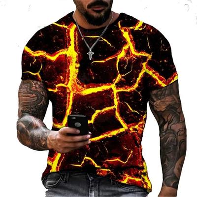 3D Cartoon Muster Kurzarm Sommer Trend Mode Straße Hip Hop Stil Lose Bequeme Rundhals T-Shirt Männer Kleidung