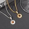 Men's Sunflower Titanium Necklace - Trendy, High-End, Versatile Accessory with American Style