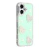 For iPhone 17 Case Rhinestone Edge Pearl Love Decor TPU+PC IMD Phone Cover