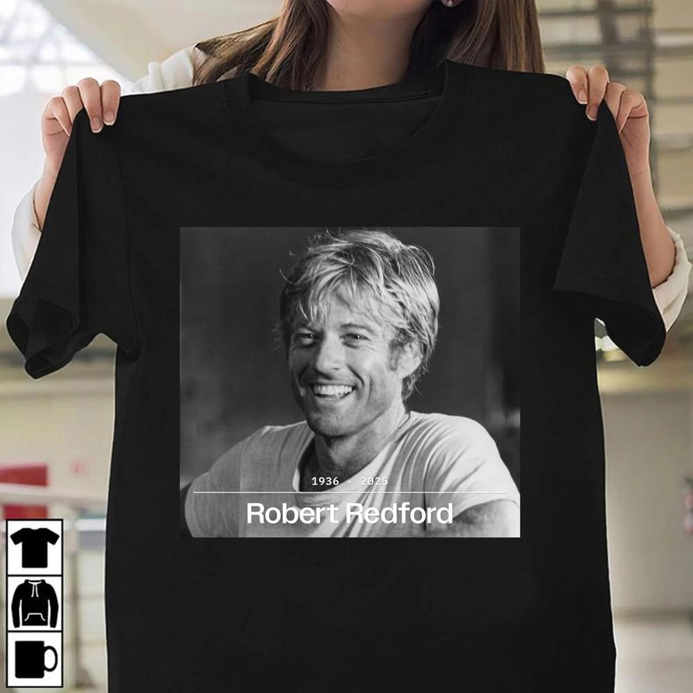 Robert Redford Shirt BLACK S-3XL Unisex T-Shirt M