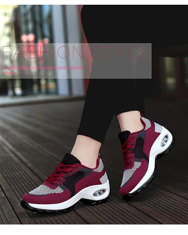 Fashion Tenis Women Sneakers Cushion Walking Shoes Breathable Gym Jogging Shoes for Woman Lace Up Platform Sport Shoe Tenes Feminino