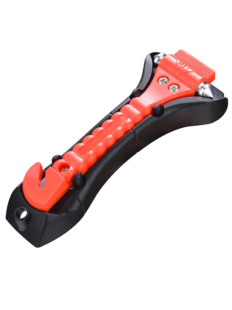 

2 в 1 автомобильный молоток для спасения жизни, аварийный молоток, резак для ремней безопасности, оконный стеклянный выключатель, инструмент для спасения автомобиля красный