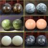 1Pair 50mm Natural Jade Baoding Ball Fitness Handball Quartz Sphere Relaxation Hand Wrist Exercise Massage Therapy Healing Stone