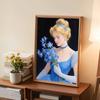 Diamond Mosaic Colorful Diamond Painting Princess and Flowers Full Round Embroidery Cartoon Creative Hobbies Wall Decor