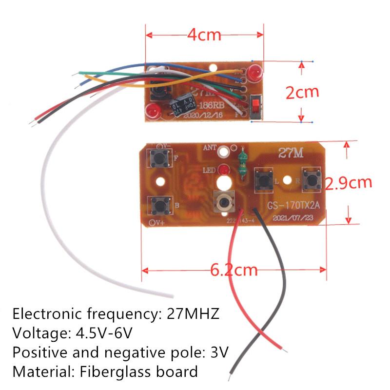 High Quality 4CH RC Remote Control 27MHz Circuit PCB Transmitter Receiver Board For RC Car Remote Control Toys Parts