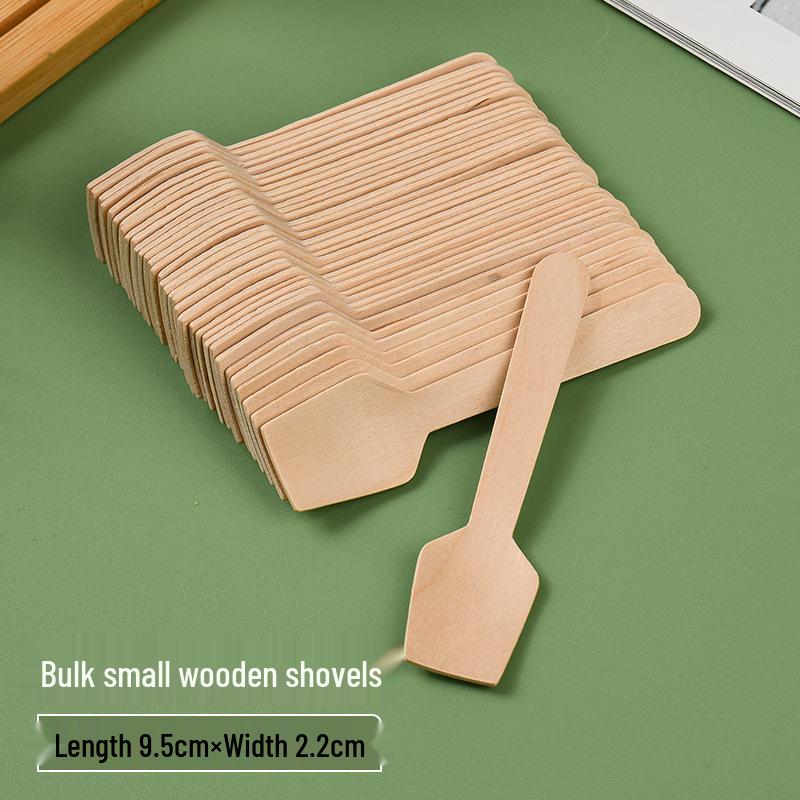 Disposable Wooden Ice Cream Tasting Spoons