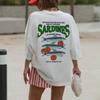 Retro Portuguese Sardine Graphic Tees Oversized Y2k Streetwear Aesthetic Women TShirt Foodie Shirt Cotton Unisex Vacation Tops