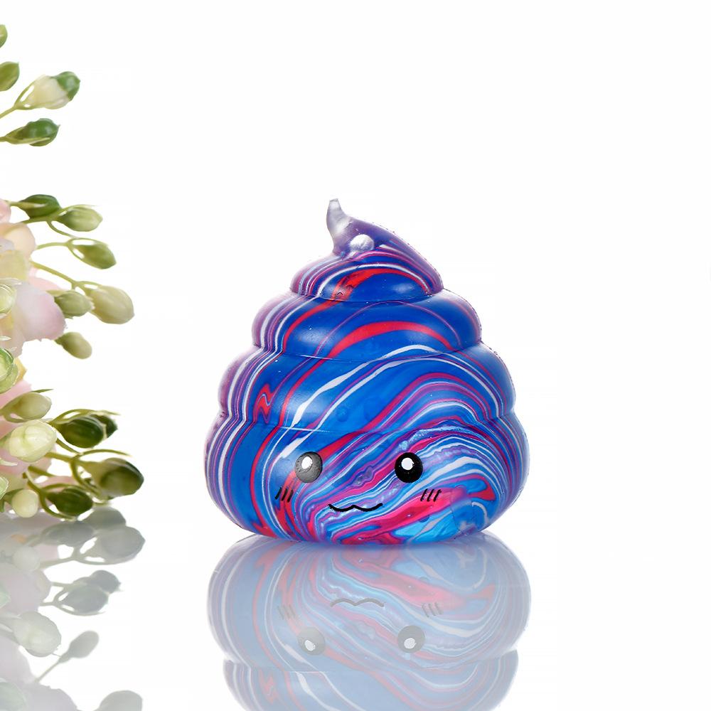 Buntes Poop Squishy Spielzeug, Niedliches Cartoon Stressabbau Fidget Spielzeug, Weicher TPR Quetschball zur Angstlinderung, Lustiges Neuheitsgeschenk