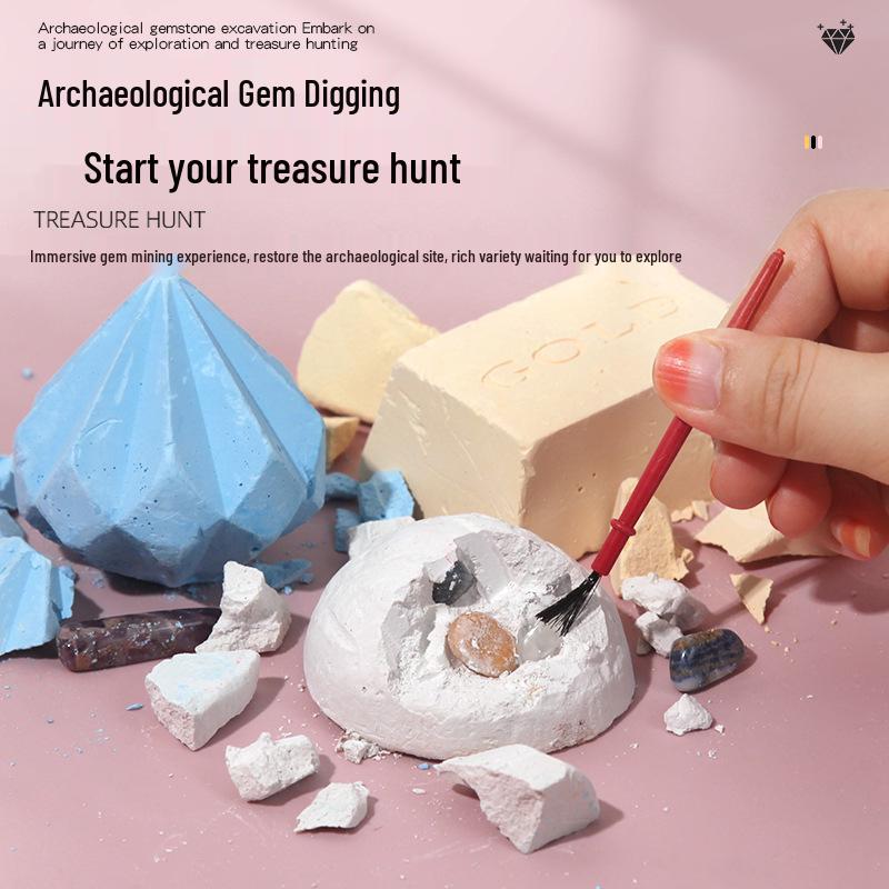 

Kids Gem Digging Treasure Hunt Toy - Educational Archaeological Exploration Set