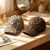 2026 Korean Retro Y2K Leopard Print Baseball Cap for Women Breathable Face-Slimming Visor Hat