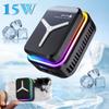 Radiatore Raffreddatore Ventola per Cellulare Semiconduttore Raffreddamento Potente 15W Morsetto Posteriore Magnetico Illuminazione RGB Radiatore per Telefoni Gaming