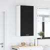 Wall Mounted Cabinet with Door Black Oak and White 50 X 31 X 100 Cm