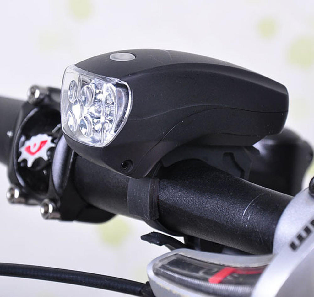 New Cycling Bike Bright 5 LED Front Light Lamp 3-Modes Torch
