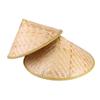 Retro Bamboo Rattan Cone Hat Handmade Weave Straw Fisherman Hat Rain Dance Props Sunshade Plastic Bamboo Bucket Hat