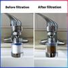 Water Faucet Filter Splash Proof Sprayer Kitchen Tap Pressure Booster Rotatable Spout with 2 Filter Cartridges