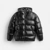 Men's Winter Fashion Solid Color Quilted Patchwork Hooded Cotton Clothes, Casual Loose Warm Zipper Cotton-padded Clothes