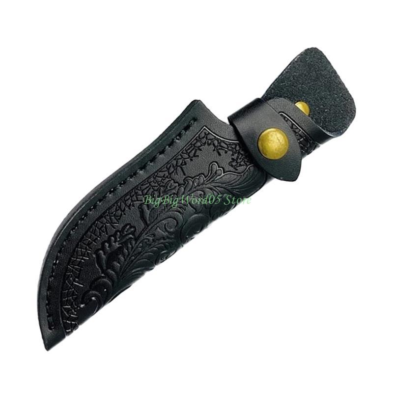 24TE Leder Messerholster Handgefertigt Gerade Messerholster Gürtelschlaufe Etui Halter