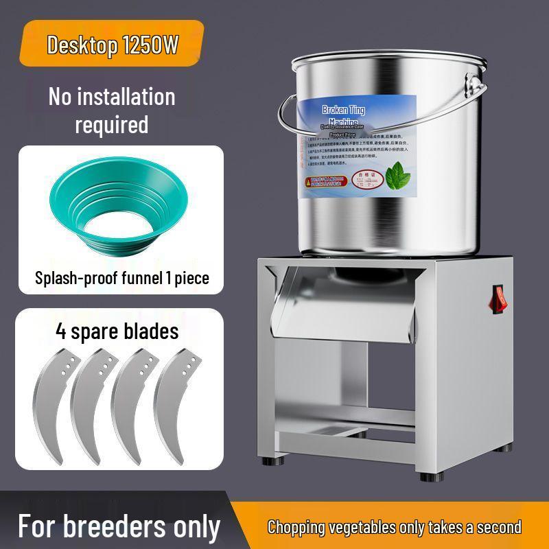 High-Power Automatic Grass & Vegetable Chopper with Bucket Feeder for Livestock
