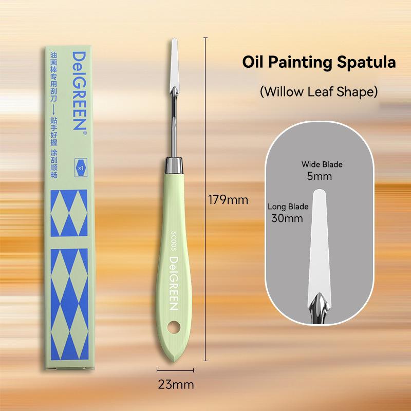 

1Pc Art Oil Painting Scraper Stainless Steel Spatula Palette Knife Wooden Handle Palette Knife Set for Gouache Oil Painting Tool